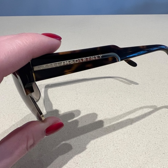 Stella McCartney Tortoiseshell & Gold Sunglasses - Picture 3 of 6